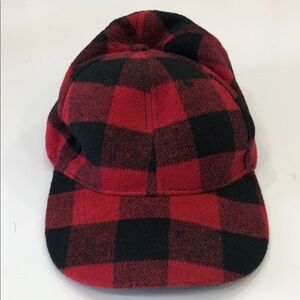 Red and Black Plaid Cap